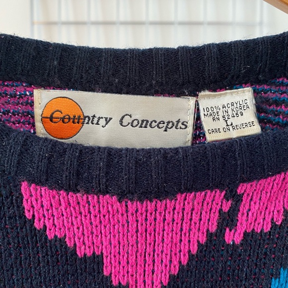 Vintage Country Concepts floral sweater - Picture 2 of 3